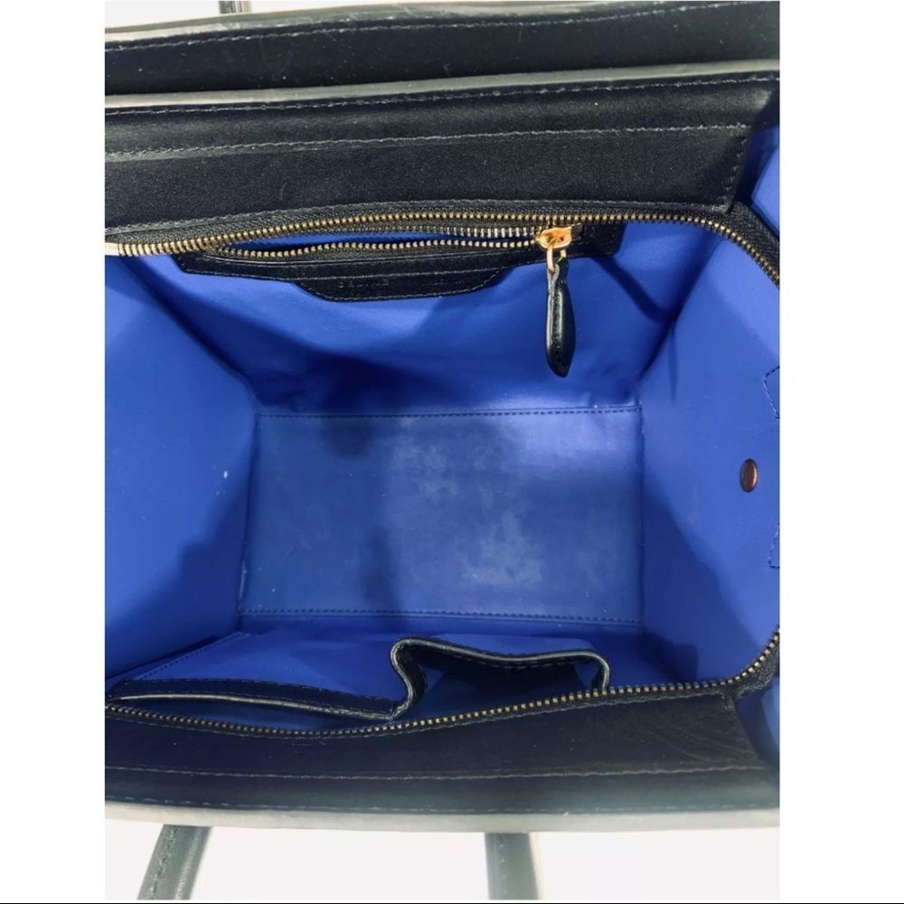 Authentic Celine Tricolor Luggage Bag Mini Leather - Picture 5 of 7